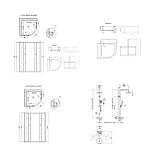 Комплект для душевої Latwa: Душева кабіна LLSC9090SATMIDFR2SET+Душева система на 3 споживача LDLAT1030WHI45427 Baumar - Завжди, фото 2