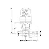 Кран радіаторний термостатичний Icma 1/2"ВЗ прямий №765+940 82765AD06940 Baumar - Завжди Вчасно, фото 2
