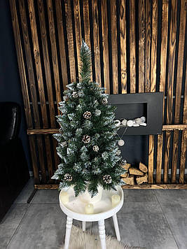 Ялинка в горщику “Елітна” з шишками, 0.9 м, гілки ПВХ