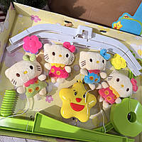 Карусель музична дитяча з підсвічуванням на ліжечко з підвісками мелодіями м'які іграшки для новонароджених малюків