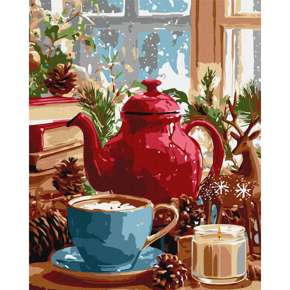 Картина за номерами "Зимова атмосфера вдома" KHO5745, 40х50 см, фото 1