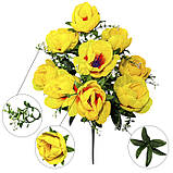 Штучні квіти букет півонії 9 голів, 56см, фото 3