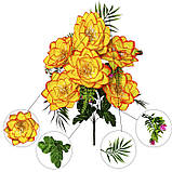 Штучні квіти букет атласні лотоси пишні, 58см, фото 2