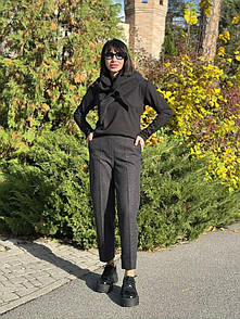 Жіночі вовняні штани з підкатом на гумці NORA KVITTIN MKNK3015/3