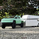 Машинка Tesla Cybertruck з причепом трейлером іграшка моделька металева М'ятний (60856), фото 6