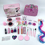 Дитяча косметика для макіяжу і манікюру для дівчаток у рожевій валізці (60857), фото 3