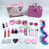 Дитяча косметика для макіяжу і манікюру для дівчаток у рожевій валізці (60857), фото 4