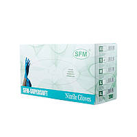 Рукавички нітрилові сині SFM S (200шт.уп), 10уп/ящ