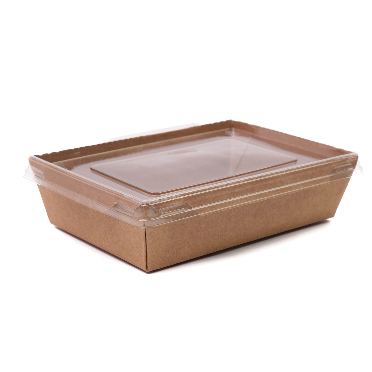 Контейнер крафтовий з кришкою (1200мл) 200/140/50мм (50шт.), 4уп/ящ.