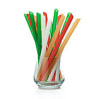 Трубочка "Bubble Tea" коса - Мікс 21см 10мм (250шт.), 16уп/ящ.