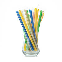 Трубочка "Bubble Tea" коса в інд.уп. - Мікс 21см 10мм (250шт.), 16уп/ящ.
