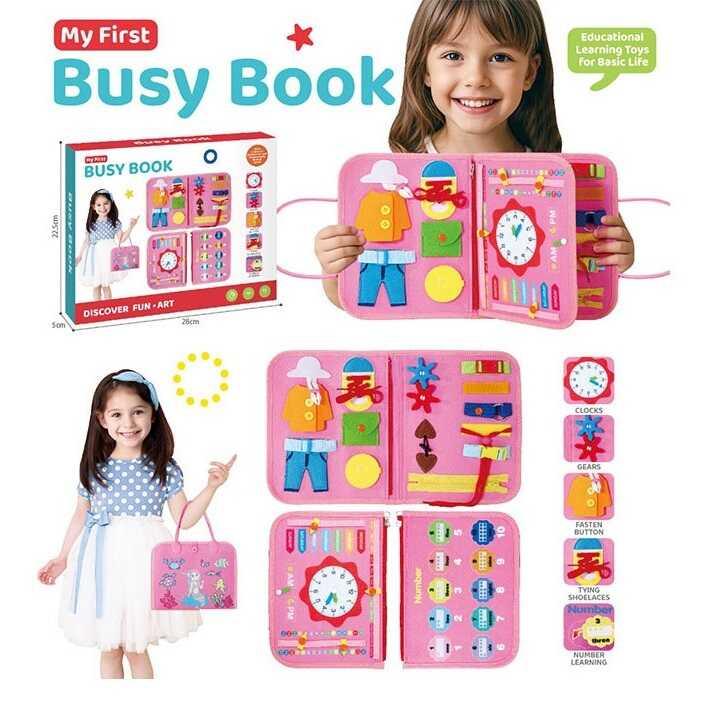 Логічна папка - фетр, ремінці, застібки, годинник, місяці, числа, дні тижня, слова англійською мовою, шестерні MY 1831-1