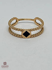 Золота Каблучка зі вставкою емаль