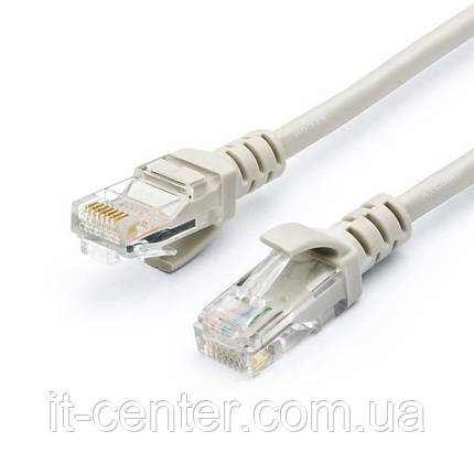 Патч-корд UTP Atcom Geplink Cat.5e, 26AWG, 0.5 м, сірий (GL8050), фото 1