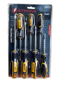 Набір викруток 7 од. Cr-V STRONA