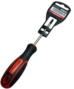 Викрутка хрестова (двухкомпонентна рукоять) PH1 (5.0*75 мм) Cr-V STRONA