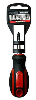 Викрутка хрестова (двухкомпонентна рукоять) PH2 (6.0*38 мм) Cr-V STRONA