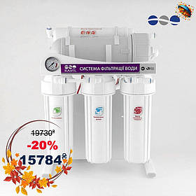 Фільтр зворотнього осмосу Raifil 300G - 3/8 10"Slim з манометром