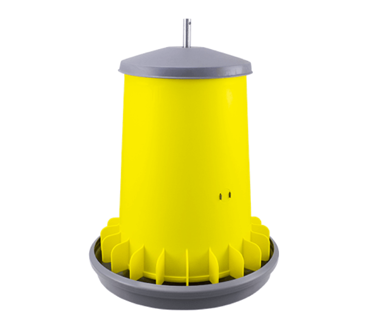 Бункерна годівниця ARCUS 20 л з антивитратними пелюстками та металевим стрижнем