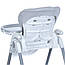 Стільчик для годування EL CAMINO ME 1177 з регулюванням висоти та знімним столиком Світло-сірий, фото 10