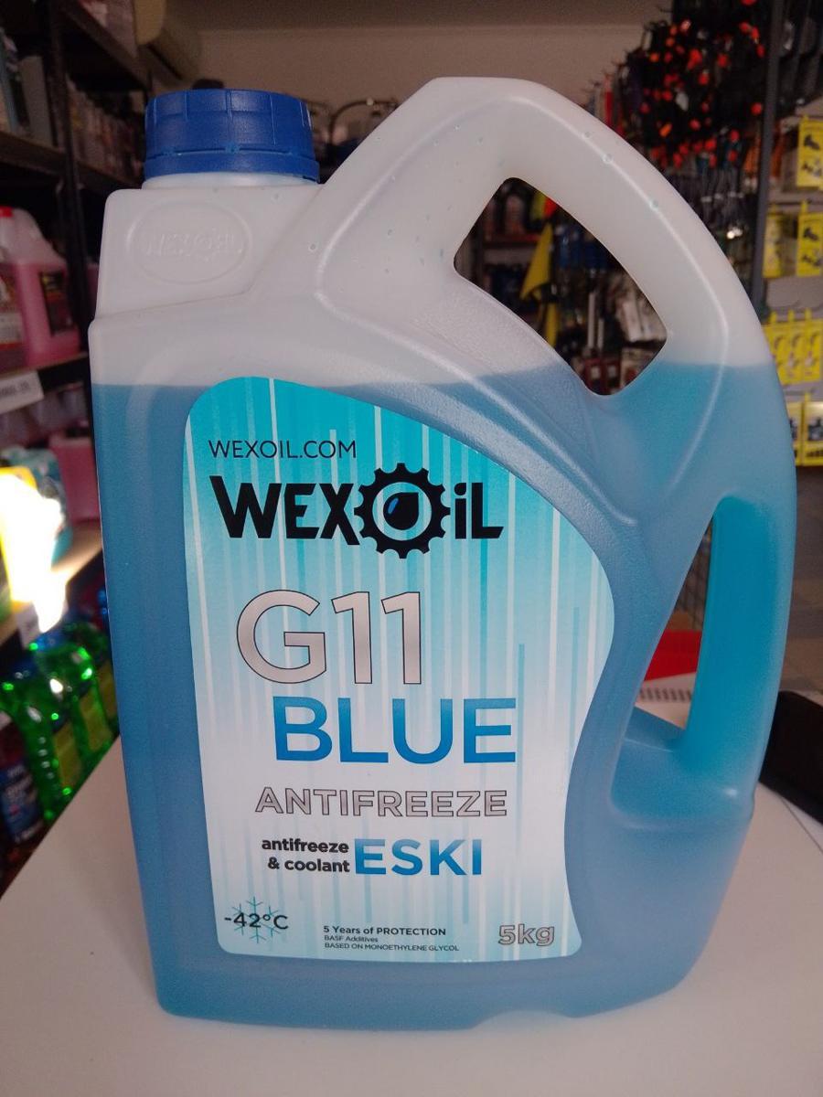 Охолоджуюча рідина/антифриз Wexoil Antifreeze Eski G11 Blue, 5кг., фото 1