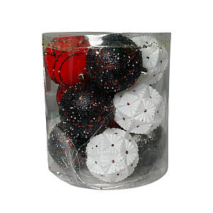 Набір іграшок на ялинку P26-6 19550 8 см 12 шт ID 5159243