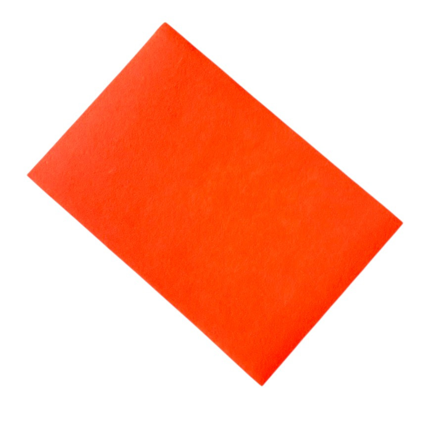 Фетр листовий середньої жорсткості , А4, помаранчевий (неон), 1 шт, арт 019462, Помаранчевий, фото 1