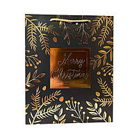 Подарунковий Новорічний пакет, розмір 32х26х12 , 1 шт , арт 019465, Різнокольоровий