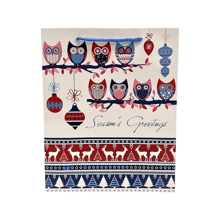 Подарунковий Новорічний пакет, розмір 32х26х12 , 1 шт , арт 019478, Різнокольоровий, фото 1