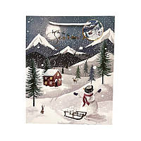 Подарунковий Новорічний пакет, розмір 32х26х12 , 1 шт , арт 019484, Різнокольоровий