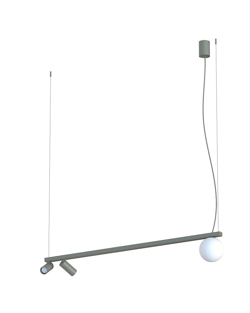 Підвісний світильник, люстра Nowodvorski 11471 Fourty III GU10+G9 3x10W IP20 темно-сірий, фото 1