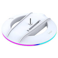 Підставка для PS5 slim/pro вертикальна з RGB підсвічуванням  Білий