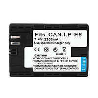 Акумулятор LP-E6 2200 mAh 7.4V для Canon  Чорний