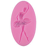 Молд силіконовий Балерина 100 на 55 мм рожевий, фото 3