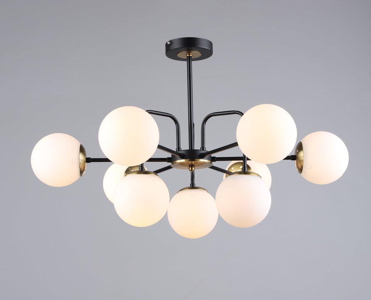 Люстра у вітальню Sirius B N36344/9 BK+COP, фото 1