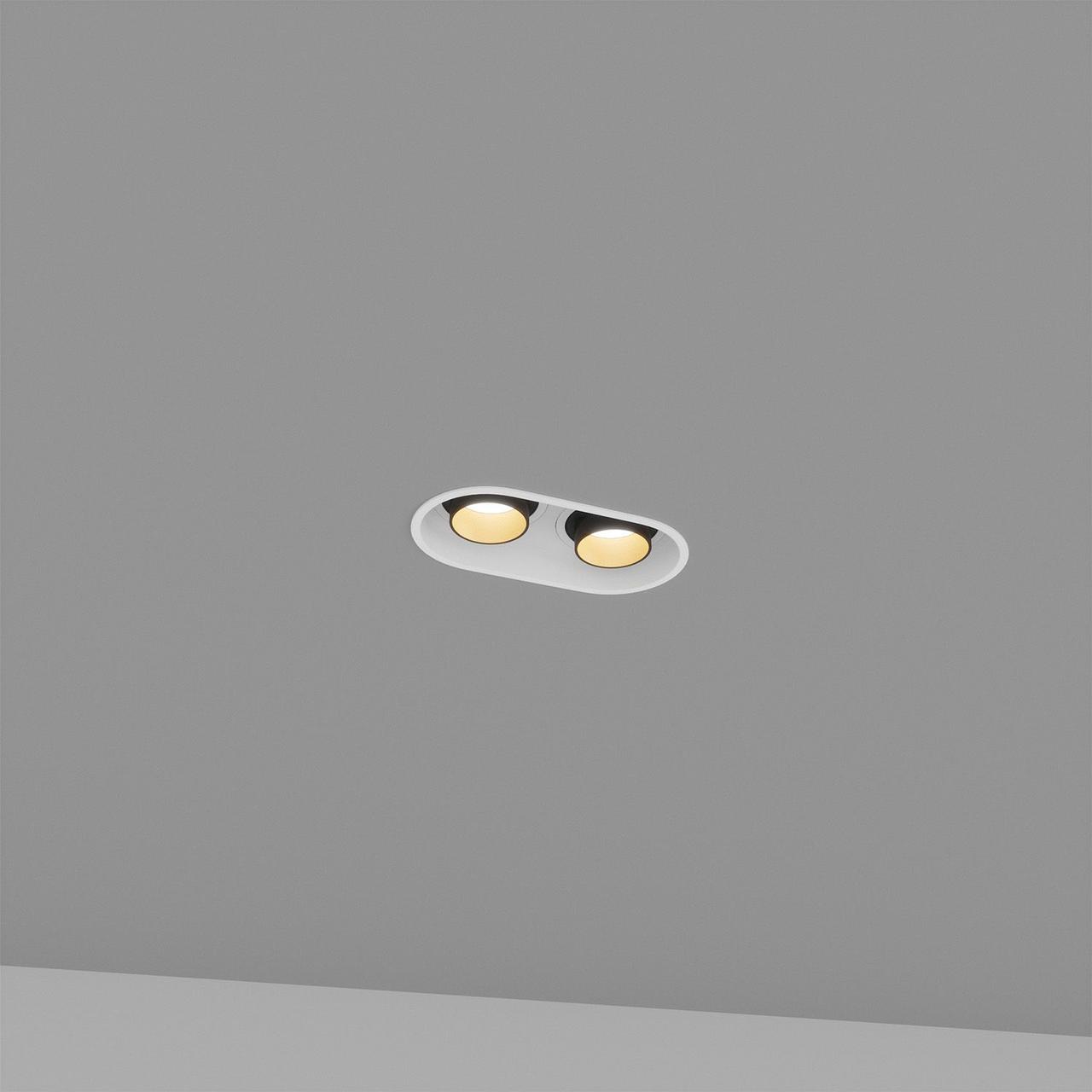 Встроенный светильник Skarlat RSL74090-2 2×10W WH+BK 3000K, фото 1