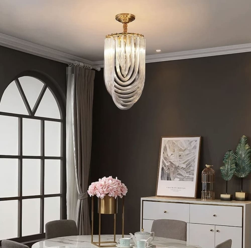 Підвісний світильник Flow Light у золотому каркасі Ø 20 см | Line F | Арт. SA36-200, фото 1