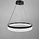 Сучасна кільцева люстра в чорному каркасі Ø 60 см | Line F | Арт. YO18-600 BK, фото 3