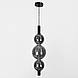 Чорний світлодіодний підвіс із графітовими кульками 65 см | Line F | Арт. NO23/3 BK+GR, фото 6