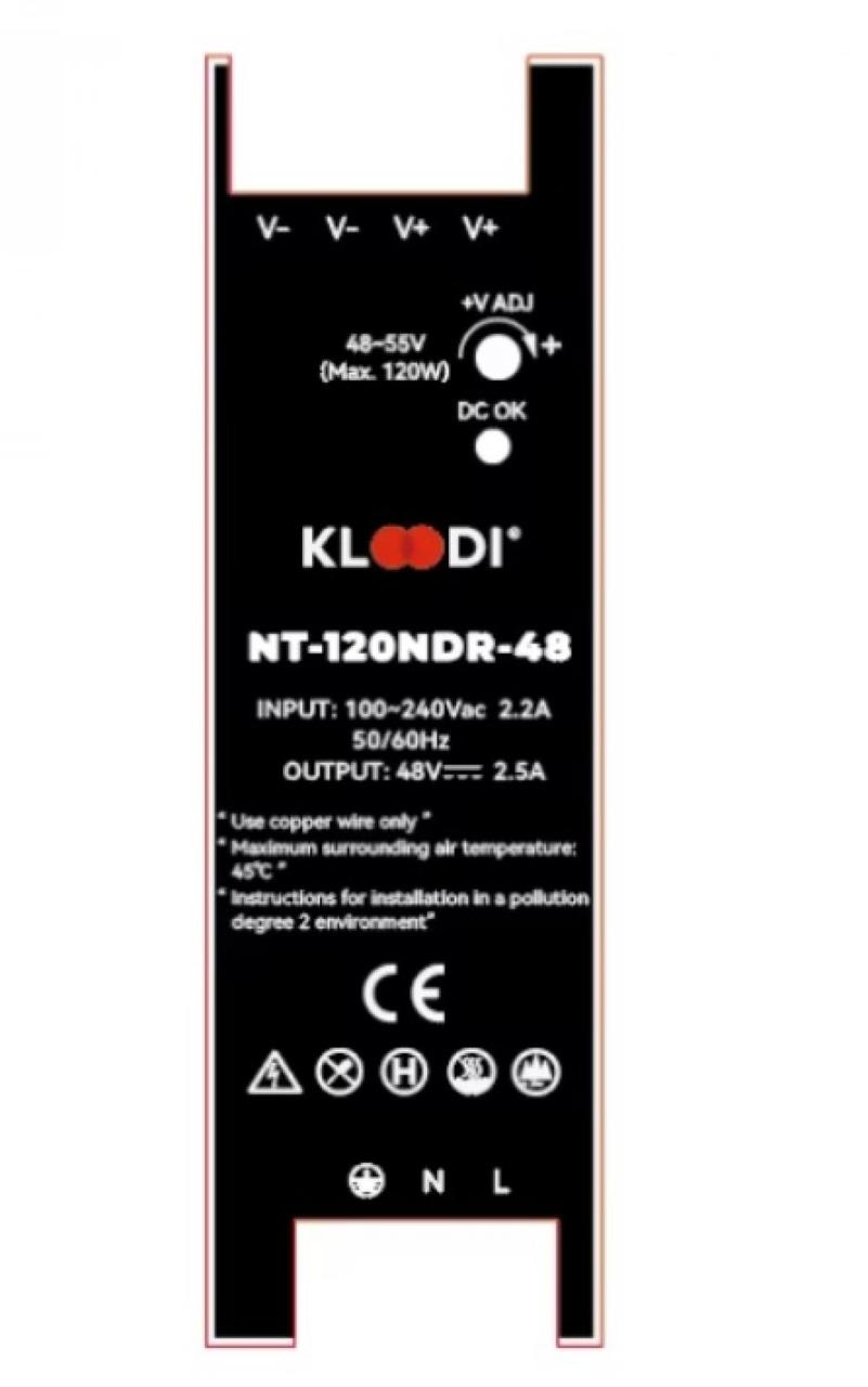 Блок живлення на дінрейку 120W 48V IP20 KLOODI KDPS-NDR 120 48V, фото 1