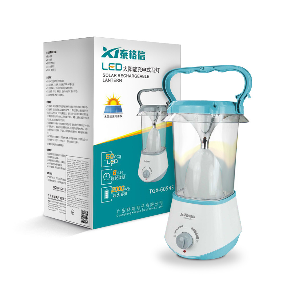 Акумуляторний ліхтар TGX-6054S із сонячною панеллю, фото 1