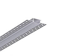 LED профіль врізний під шпаклівку з розсіювачем PC, 3м KLOODI KLP2110TR 3