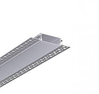LED профіль врізний під шпаклівку з розсіювачем PC, 3м KLOODI KLP5020TR 3