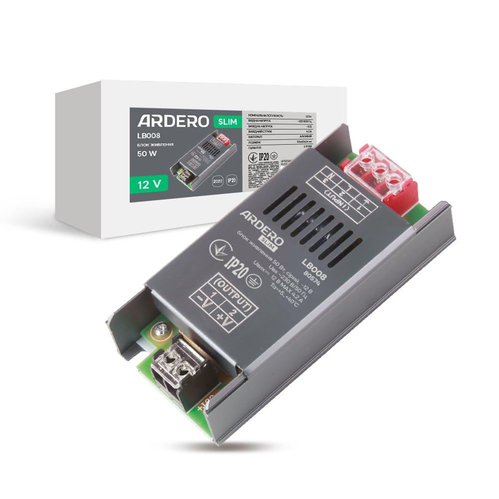 Блок живлення для LED стрічки Ardero LB008 12В 50 Вт, фото 1