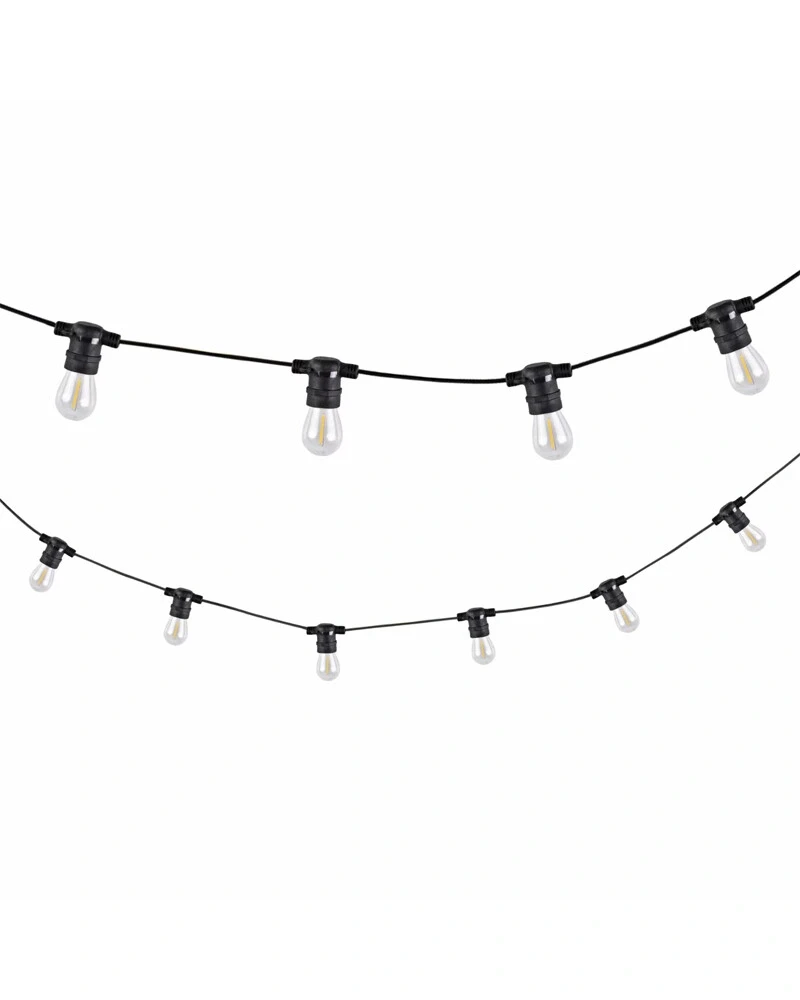 Гірлянда Goldlux 310323 Party F2 E27 10x6W 2200 K 80Lm IP44 чорна з лампочками, фото 1