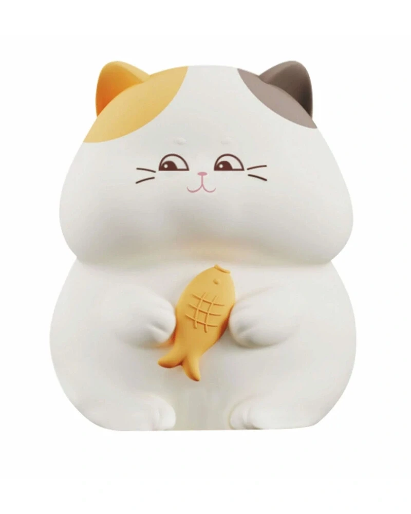 Нічник Котик, настільна лампа з акумулятором Goldlux 327642 Gatto Led 1x1W 3000K+RGB 59Lm IP20, фото 1