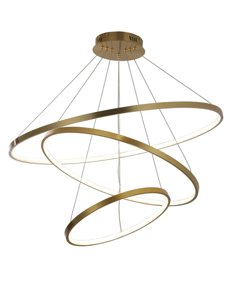 Підвісний світильник, люстра Goldlux 330031 Lea 3 Led 3x60 W 4000 K 8000 Lm IP20 Золото, фото 1