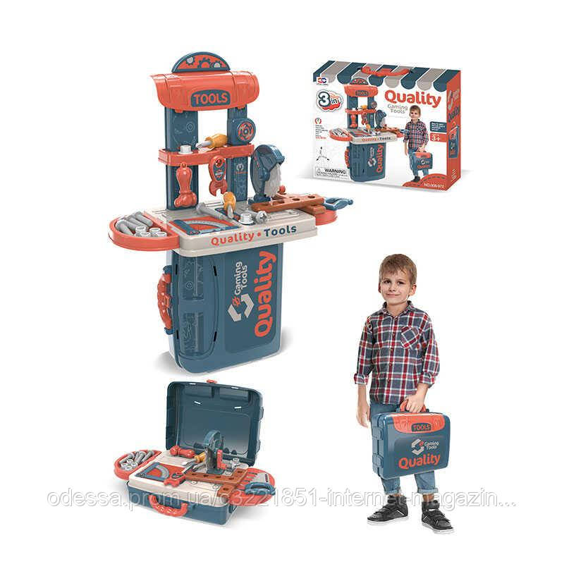 Набір інструментів 008-972 (24) верстат, валіза, пилка, викрутки, гайковий ключ, болти, в коробці [Склад зберігання: Одеса №4]