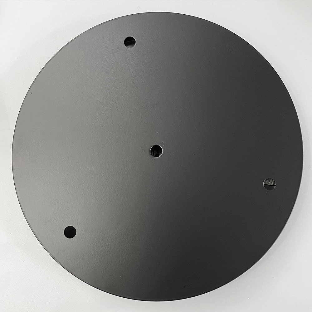 Кругла стельова основа в чорному кольорі для 3 світильників 25х3 см | Line F | Арт. BASE 3 BK, фото 1