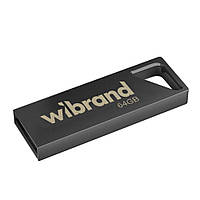USB флеш-накопитель Wibrand 64GB металлический корпус для хранения данных серый